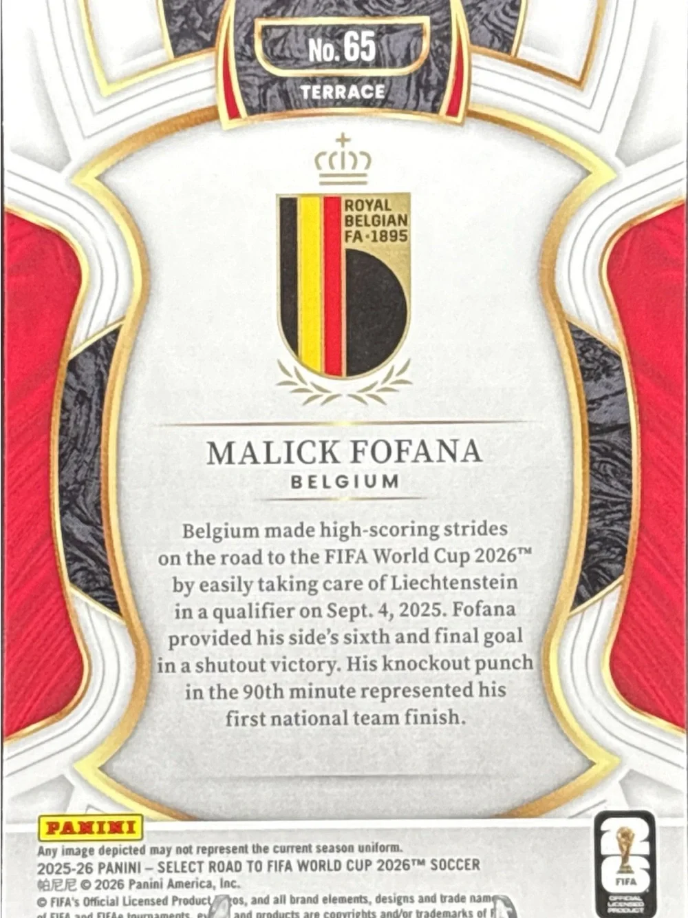 Panini Select Malick Fofana Rookie Soccer Trading Card